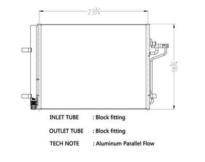 CSF Air Conditioning Condensers 10763 Condenser, Aluminum, Natural, Ford, Each