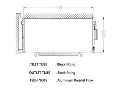 CSF Air Conditioning Condensers 10781 Condenser, Aluminum, Black, Subaru, Each
