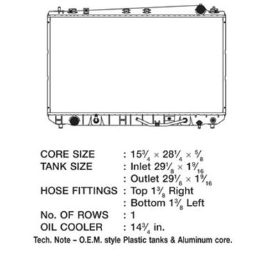 CSF Radiators 2731 Toyota Avalon Tk