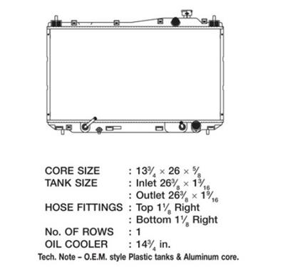 CSF Radiators 2800 Honda Civic