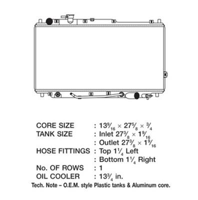 CSF Radiators for 2000-2004 SPECTRA - 2927 Kia Spectra