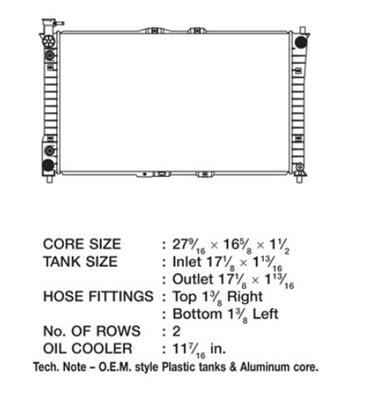 CSF Radiators 2934 Kia Sedona