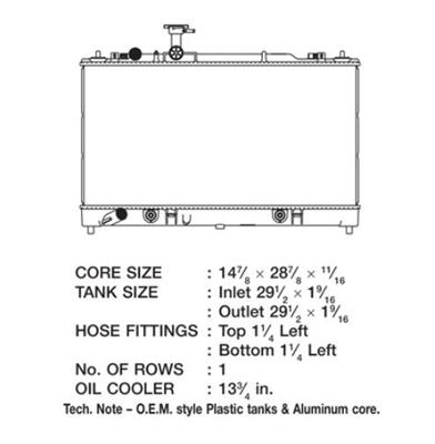 CSF Radiators 2991 Radiator, OE Replacement, Aluminum/Plastic, Natural, Mazda, 6, 2.3L, Each