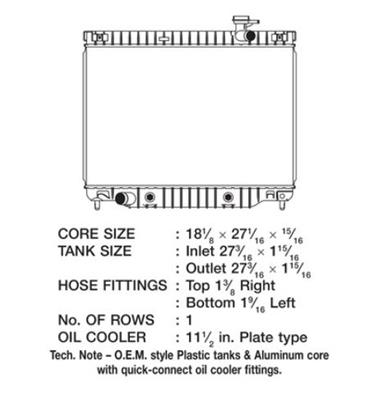 CSF Radiators 3107 Buick Rainier 4.2 L