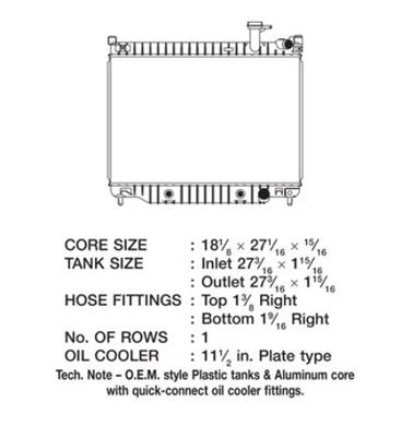 CSF Radiators 3108 Buick Rainier