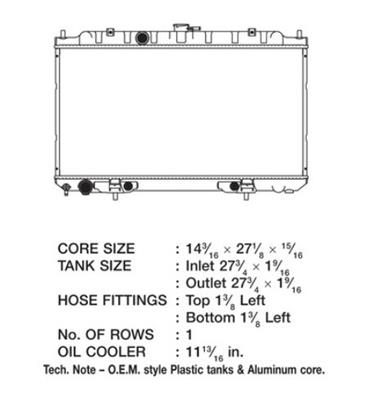 CSF Radiators for 2002-2006 SENTRA - 3134 Nissan Sentra