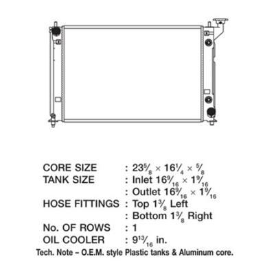 CSF Radiators 3138 Scion Tc