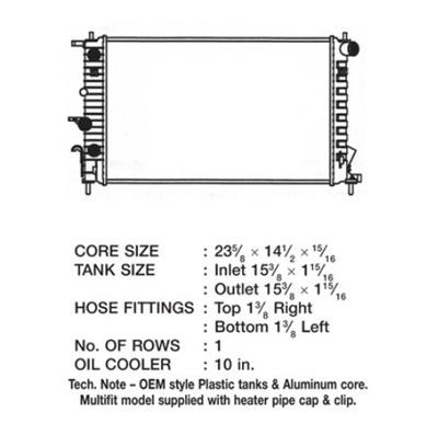 CSF Radiators 3239 Saturn L Series 2.2 L