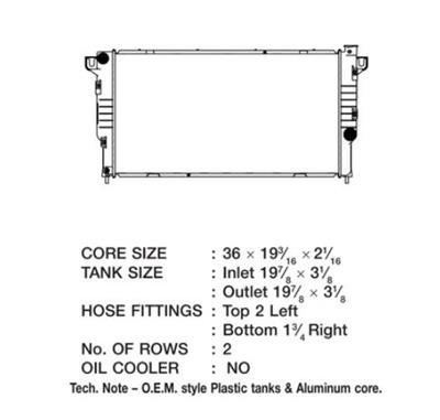 CSF Radiators for 1994-2002 RAM 2500, 3500 - 3273 Radiator, OE Replacement, Aluminum/Plastic, Natural, Dodge, Each
