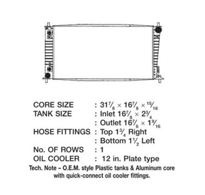 CSF Radiators 3276 Ford Expedition