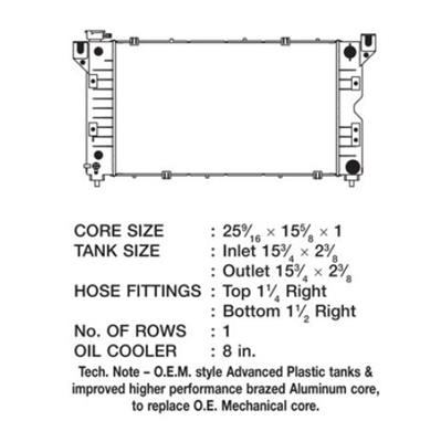 CSF Radiators 3319 Chrysler Town & Country Van