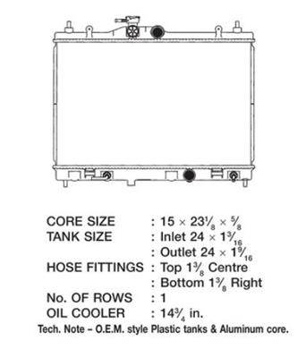 CSF Radiators 3348 Nissan Versa With Variable Trans