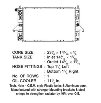 CSF Radiators 3352 Saturn Sc, Sl, Sw