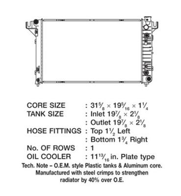 CSF Radiators 3359 Dodge D / R / W / Ram Series