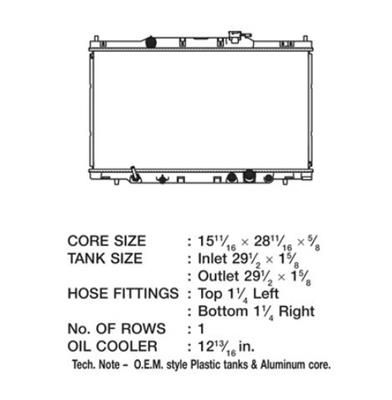 CSF Radiators 3401 Honda Element