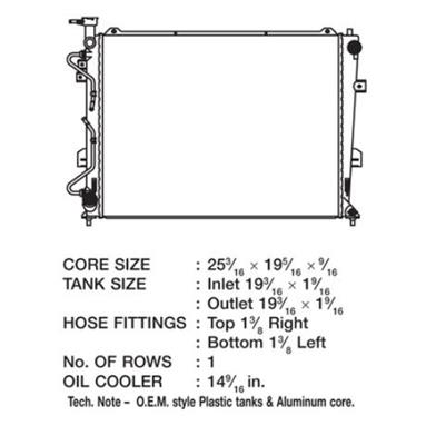 CSF Radiators for 2007-2010 RONDO - 3408 Kia Rondo