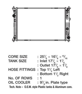 CSF Radiators 3421 Radiator, Ford Fusion