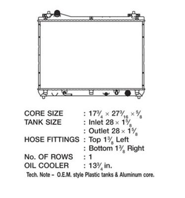 CSF Radiators 3443 Suzuki Grand Vitara