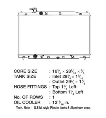 CSF Radiators for 2010-2011 CR-V - 3482 Honda Cr-V