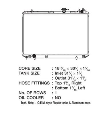 CSF Radiators 3505 Toyota Highlander Hybrid