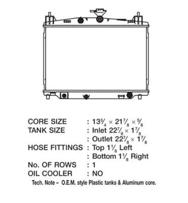 CSF Radiators 3513 Mazda 2