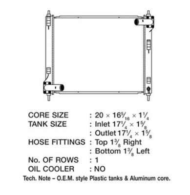 CSF Radiators 3549 Radiator, OE Replacement, Aluminum/Plastic, Natural, Nissan, Juke, Each