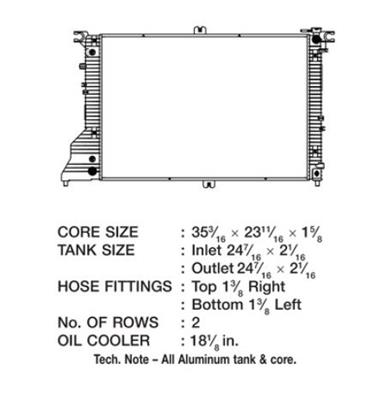 CSF Radiators 3550 Radiator, OE Replacement, Aluminum, Natural, Nissan, NV Series, Each