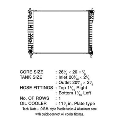 CSF Radiators 3650 Radiator, OE Replacement, Aluminum/Plastic, Natural, Chevy, Captiva Sport, Each