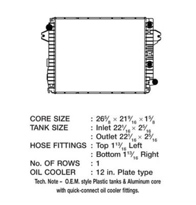 CSF Radiators for 2013-2016 2500, 3500 - 3663 Radiator, OE Replacement, Aluminum/Plastic, Natural, Ram, Cummins, Primary, Each