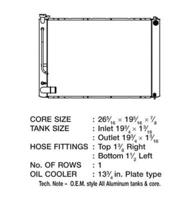 CSF Radiators 3712 Radiator, OE Replacement, Aluminum, Natural, Lexus, R330, Each