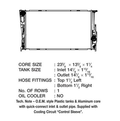 CSF Radiators 3717 Radiator, OE Replacement, Aluminum/Plastic, Natural, BMW, Automatic Transmission, Each
