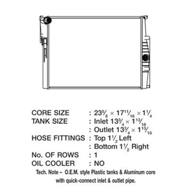 CSF Radiators 3724 Radiator, OE Replacement, Aluminum/Plastic, Natural, BMW, Each
