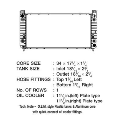 CSF Radiators for 2009-2014 ESCALADE, 2008-2009 TAHOE, 2007-2014 YUKON - 3728 Radiator, OE Replacement, Aluminum/Plastic, Natural, Cadillac, Chevy, GMC, Each