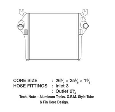 CSF Intercoolers 6000 Intercooler, Aluminum, Black, Dodge, Each