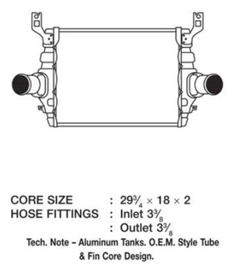 CSF Intercoolers 6017 Intercooler, Aluminum, Black, Ford, Each