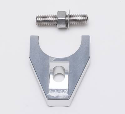 CSR Billet Aluminum Distributor Hold-Down Clamps 670C Clamp, Aluminum, Clear, Stud Mount, Chevy, Small/Big Block, Each