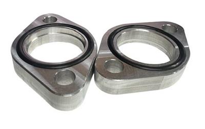 CSR Water Pump Spacers 9001 Spacers, Pump, 1/2 in., Billet Aluminum, Natural, with Rubber O-Ring, Natural, Chevy, Big Block, Pair
