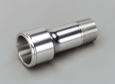 CSR NPT to Smooth Hose Adapters 907 Fitting, Adapter, Barb, Straight, Aluminum, Clear Anodized, 3/4 in. NPT, 1 1/2 in. Barb, Each thumbnail 2