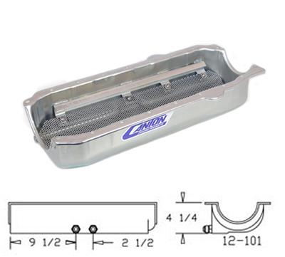 Canton Racing Circle Track Dry Sump Oil Pans 12-101 Pan, Track, Steel, Sump, Rear Sump, Chevy, Small Block, Each thumbnail 4