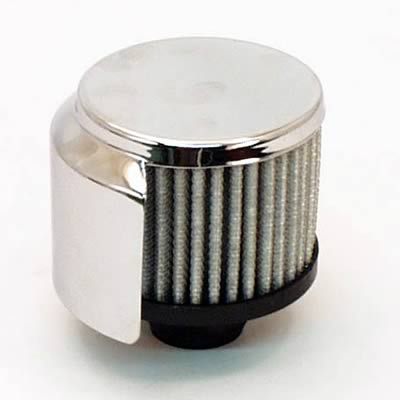 Canton Racing Valve Cover Breathers 65-515 Breather, Push-In, Round, Shielded, Steel, Chrome, Plain, Each thumbnail 2