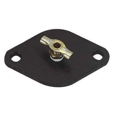 Canton Racing Water Neck Block-Off Plates 80-110 Block Off, Aluminum, Black Anodized, Chevy, Small Block, Each thumbnail 2