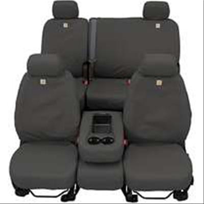 Covercraft 17-19 Chevrolet Silverado Carhartt SeatSaver Custom Front Row Seat Covers - Gravel thumbnail 2