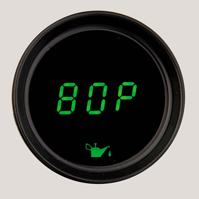 CYBERDYNE Gauges Digital Emerald Green Gauge Oil Pressure 2 1 16 Dia