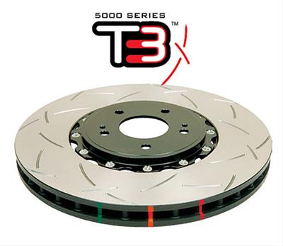 DBA Club Spec 5000 T3 Brake Rotors for 2012-2018 GRAND CHEROKEE - DBA52632BLKS Rotor, T3, Iron, Natural/Black, Slotted Surface, Jeep, Front, Each