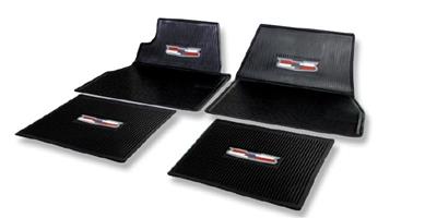 Danchuk Chevy Crest Logo Rubber Floor Mats 1321 Summit Racing
