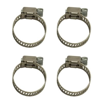 Derale Stainless Steel Hose Clamps 13008 Clamps, Worm Gear Style, Steel, Natural, 0.312 in. To 0.500 in. Diameter, Set of 4