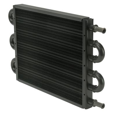 Derale 7000 Series Tube and Fin Transmission Coolers 13731 Oil Cooler, 12 3/4 in. x 7 5/8 in. x 3/4 in., 11/32 in. Hose Barb Fittings, Replacement for DER-13730, Each