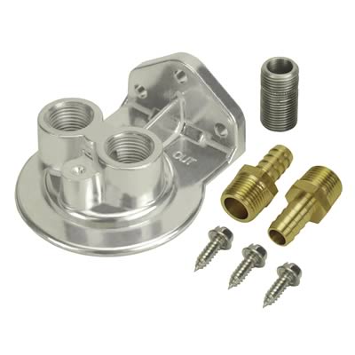 Derale Remote Filter Mounts 15728 Ports-Up Mount Kit (1/2" NPT)