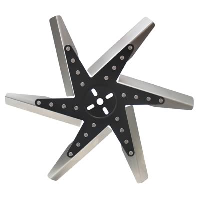Derale Hi Performance Stainless Steel Flex Fans 19118 Fan, Flex-Type, High Performance, Clockwise, 18 in. Diameter, Blades/Steel Hub, Universal, Each