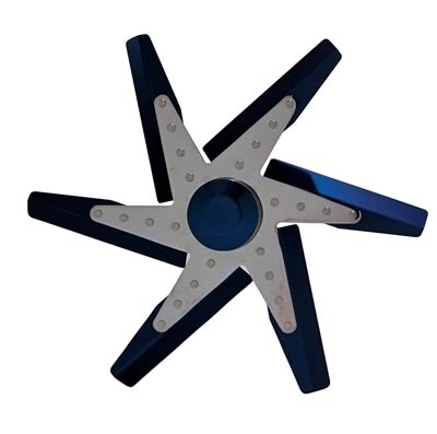 Derale Hi Performance Aluminum Narrow Blade Flex Fans 19517 Fan, Flex-Type, High Performance, Clockwise, 17 in. Diameter, Blades/Steel Hub, Universal, Each